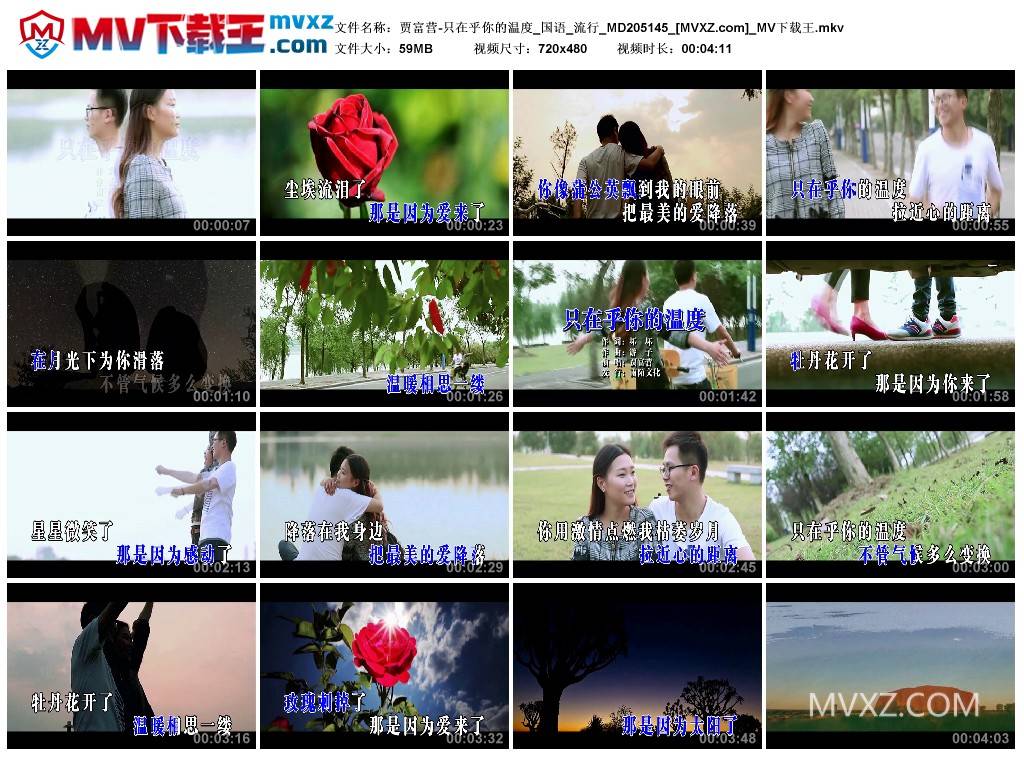 贾富营-只在乎你的温度_国语_流行_MD205145